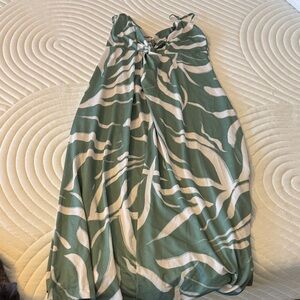 ASOS Green and White Patterned Dress